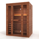 Golden Designs 2025 "Andermatt Edition" 3 Person Traditional Steam Sauna (GDI-7030-01) - Pacific Premium Clear Cedar