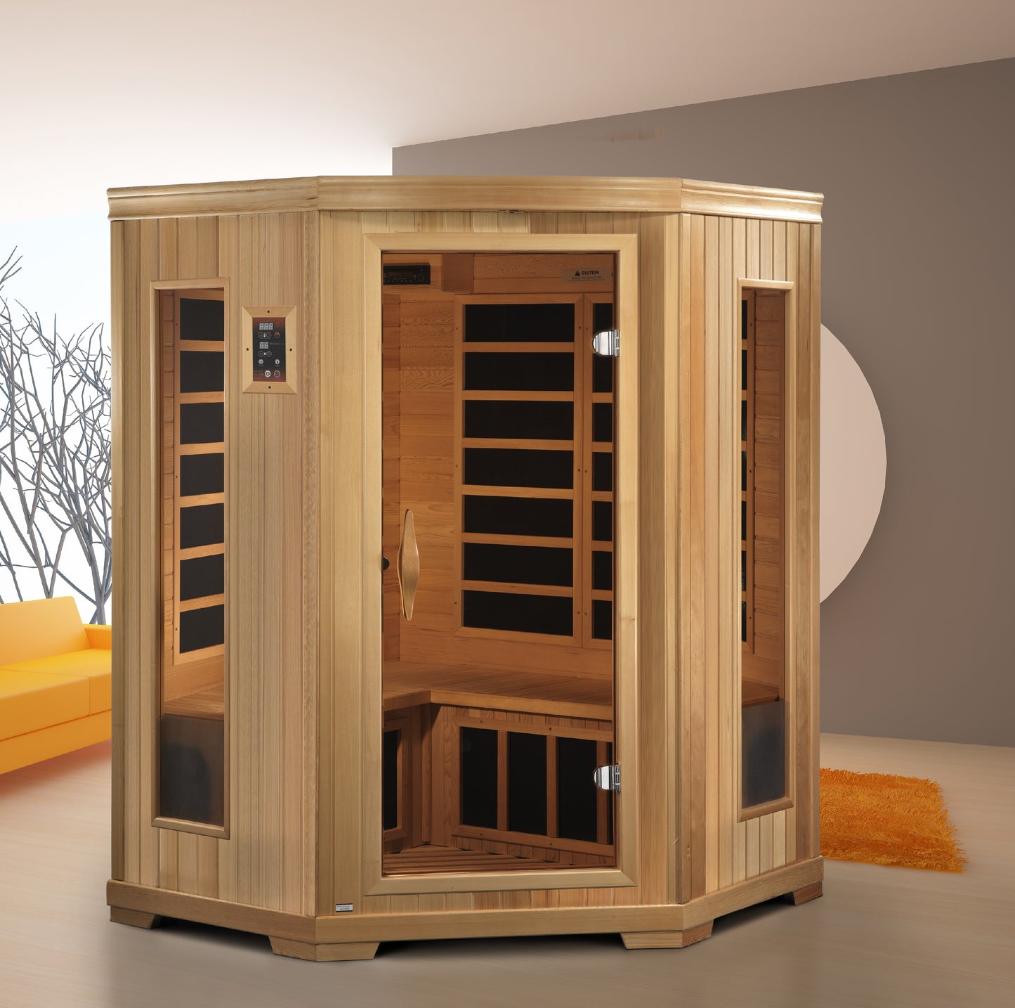 GDI-3356-01 3 Person Low EMF FAR Infrared Sauna Torino