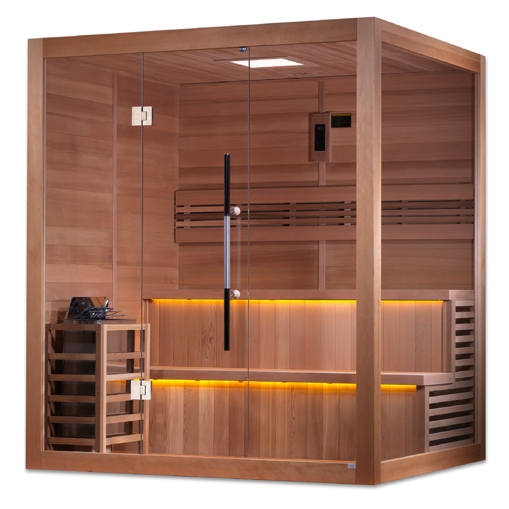 Golden Designs "Kuusamo Edition" 6 Person Traditional Sauna (GDI-7206-01) - Canadian Red Cedar Interior
