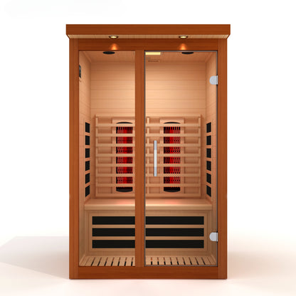 ***New 2026 Model*** Dynamic "Llumeneres" 2 Person Full Spectrum Nero Zero EMF FAR IR Sauna (DYN-6215-03 FS)