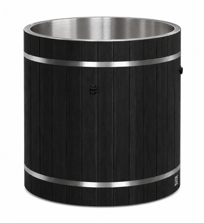 ***New 2026 Model*** Dynamic Cold Therapy Barrel 304 Stainless Steel Cold Plunge - Black Exterior