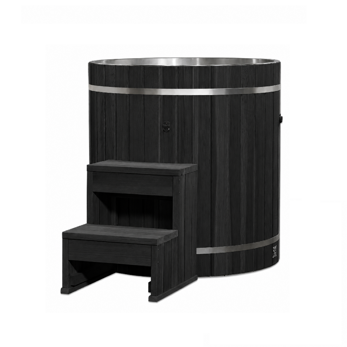 ***New 2026 Model*** Dynamic Cold Therapy Barrel 304 Stainless Steel Cold Plunge - Black Exterior