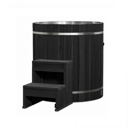 ***New 2026 Model*** Dynamic Cold Therapy Barrel 304 Stainless Steel Cold Plunge - Black Exterior