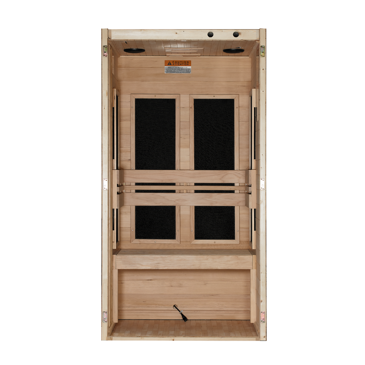 ***New 2026 Model*** Dynamic "Veneto" Black Finish 1-2 Person Ultra Low EMF FAR IR Sauna (DYN-6115-06 Elite)