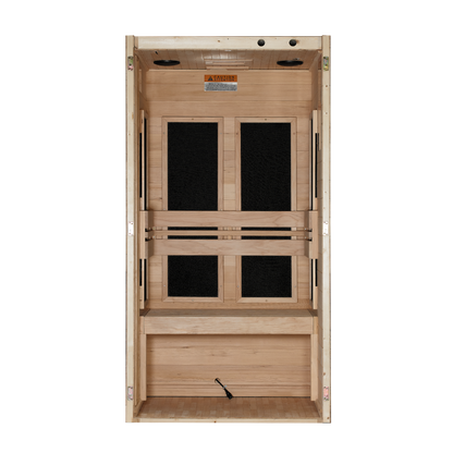 ***New 2026 Model*** Dynamic "Veneto" Black Finish 1-2 Person Ultra Low EMF FAR IR Sauna (DYN-6115-06 Elite)
