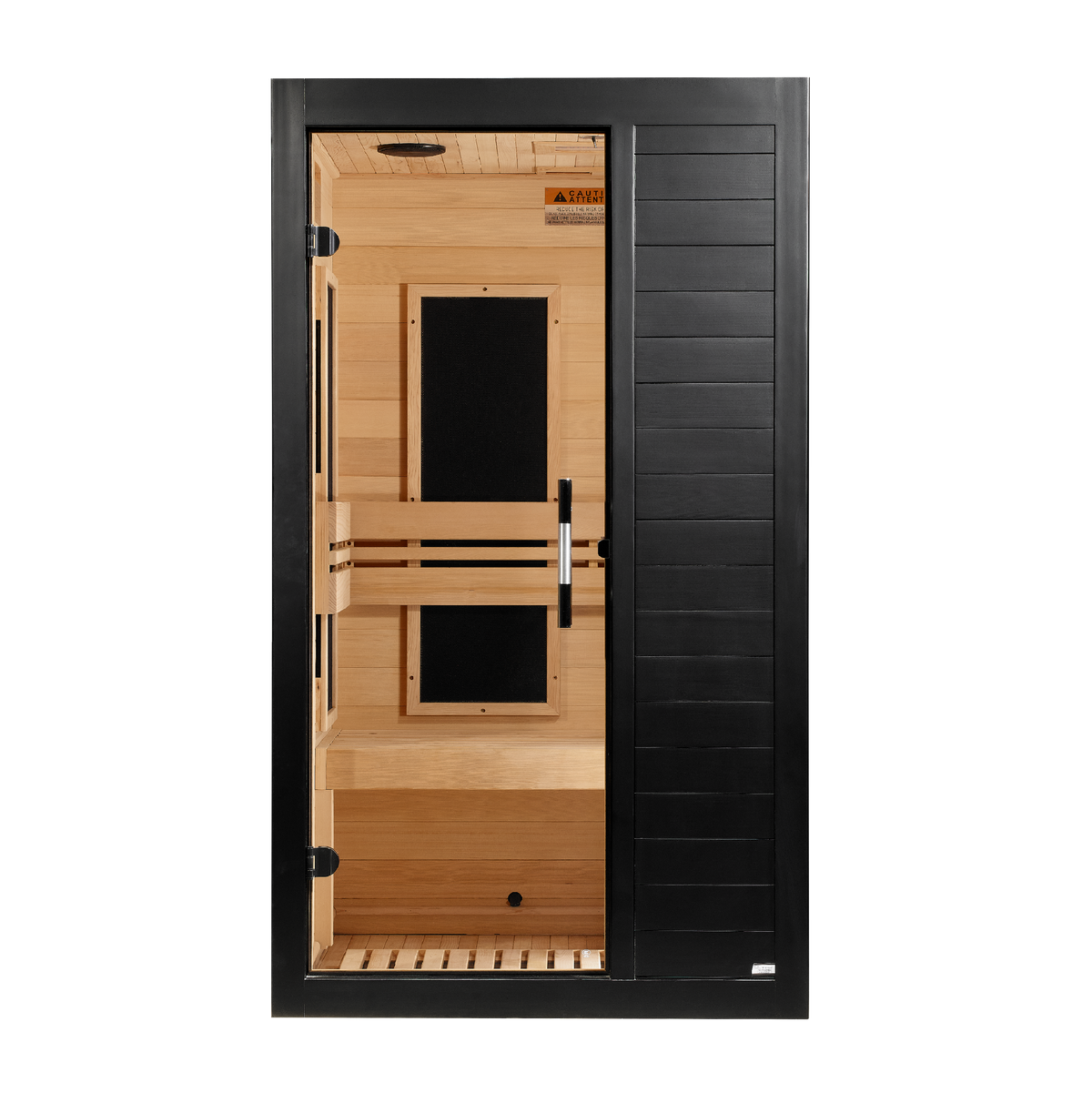 ***New 2026 Model*** Dynamic "Veneto" Black Finish 1-2 Person Ultra Low EMF FAR IR Sauna (DYN-6115-06 Elite)