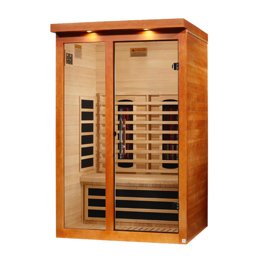 ***New 2026 Model*** Dynamic "Llumeneres" 2 Person Full Spectrum Nero Zero EMF FAR IR Sauna (DYN-6215-03 FS)