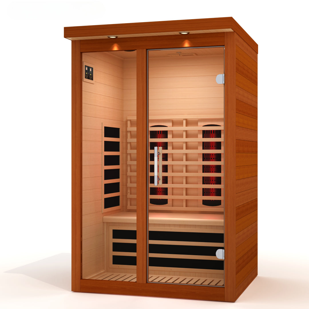 ***New 2026 Model*** Dynamic "Llumeneres" 2 Person Full Spectrum Nero Zero EMF FAR IR Sauna (DYN-6215-03 FS)