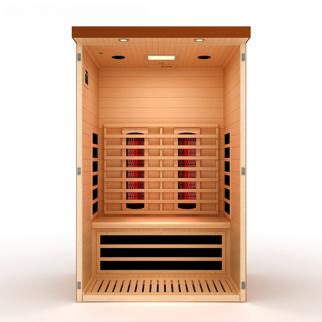 ***New 2026 Model*** Dynamic "Llumeneres" 2 Person Full Spectrum Nero Zero EMF FAR IR Sauna (DYN-6215-03 FS)