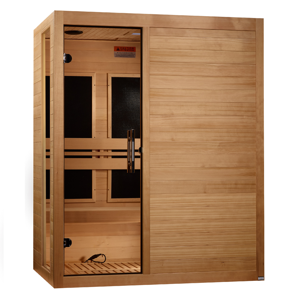 ***New 2026 Model*** Dynamic Toscana 3 Person Ultra Low EMF FAR Infrared Sauna Canadian Hemlock