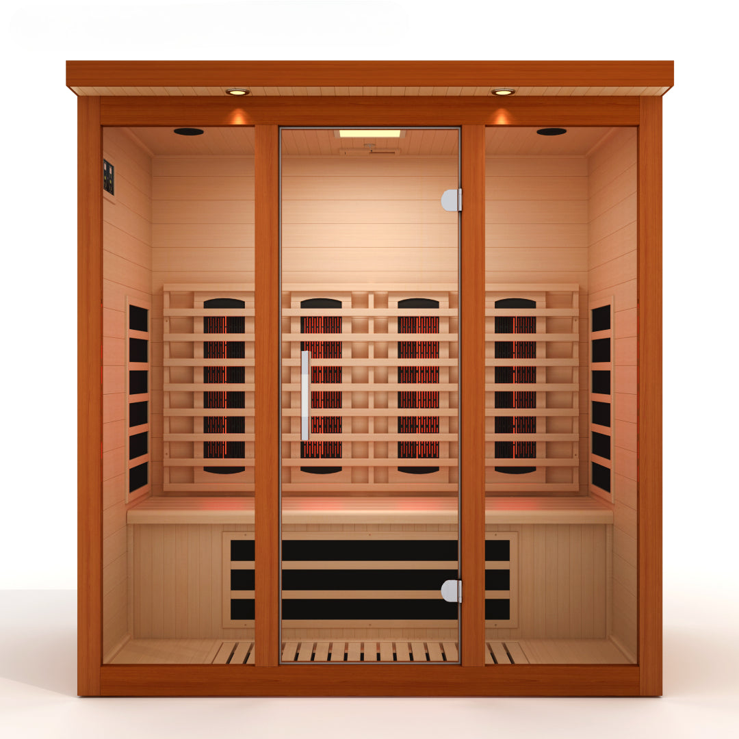 ***New 2026 Model*** Dynamic Vila Grande 4 Person Full Spectrum Nero Zero EMF FAR IR Sauna (DYN-6415-03 FS)