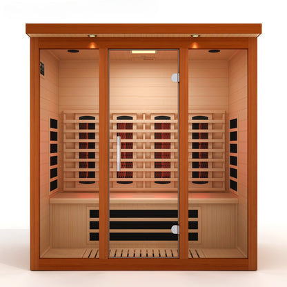 ***New 2026 Model*** Dynamic Vila Grande 4 Person Full Spectrum Nero Zero EMF FAR IR Sauna (DYN-6415-03 FS)