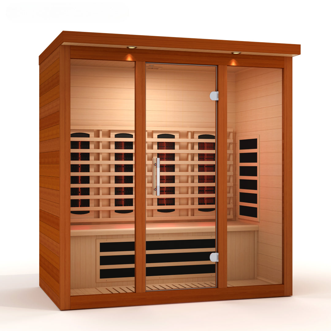 ***New 2026 Model*** Dynamic Vila Grande 4 Person Full Spectrum Nero Zero EMF FAR IR Sauna (DYN-6415-03 FS)