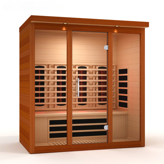 ***New 2026 Model*** Dynamic Vila Grande 4 Person Full Spectrum Nero Zero EMF FAR IR Sauna (DYN-6415-03 FS)