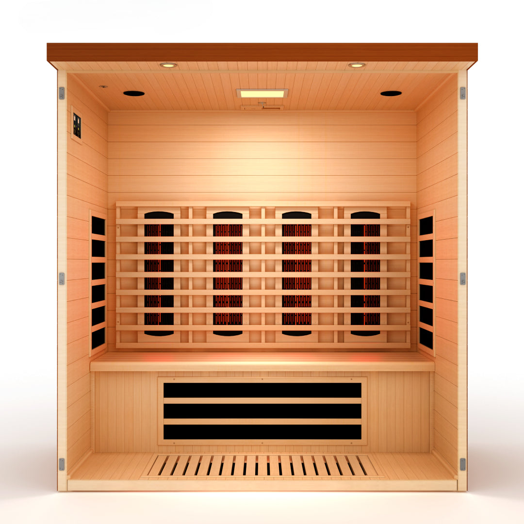 ***New 2026 Model*** Dynamic Vila Grande 4 Person Full Spectrum Nero Zero EMF FAR IR Sauna (DYN-6415-03 FS)