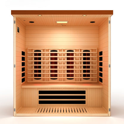 ***New 2026 Model*** Dynamic Vila Grande 4 Person Full Spectrum Nero Zero EMF FAR IR Sauna (DYN-6415-03 FS)