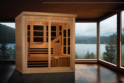 Golden Designs 6 Person Near Zero EMF Far IR Sauna (GDI-6996-02 Elite)