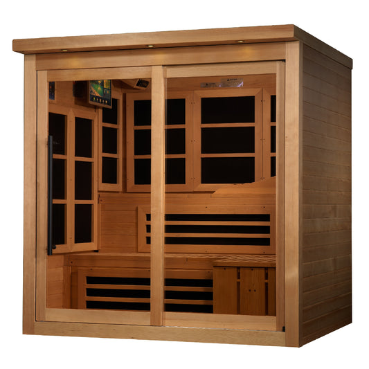 Golden Designs 6 Person Near Zero EMF Far IR Sauna (GDI-6996-02 Elite)