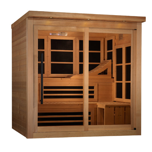 Golden Designs 6 Person Near Zero EMF Far IR Sauna (GDI-6996-02 Elite)