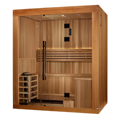 2025 Golden Designs Updated "Copenhagen" 3 Person Traditional Sauna (GDI-7389-02)