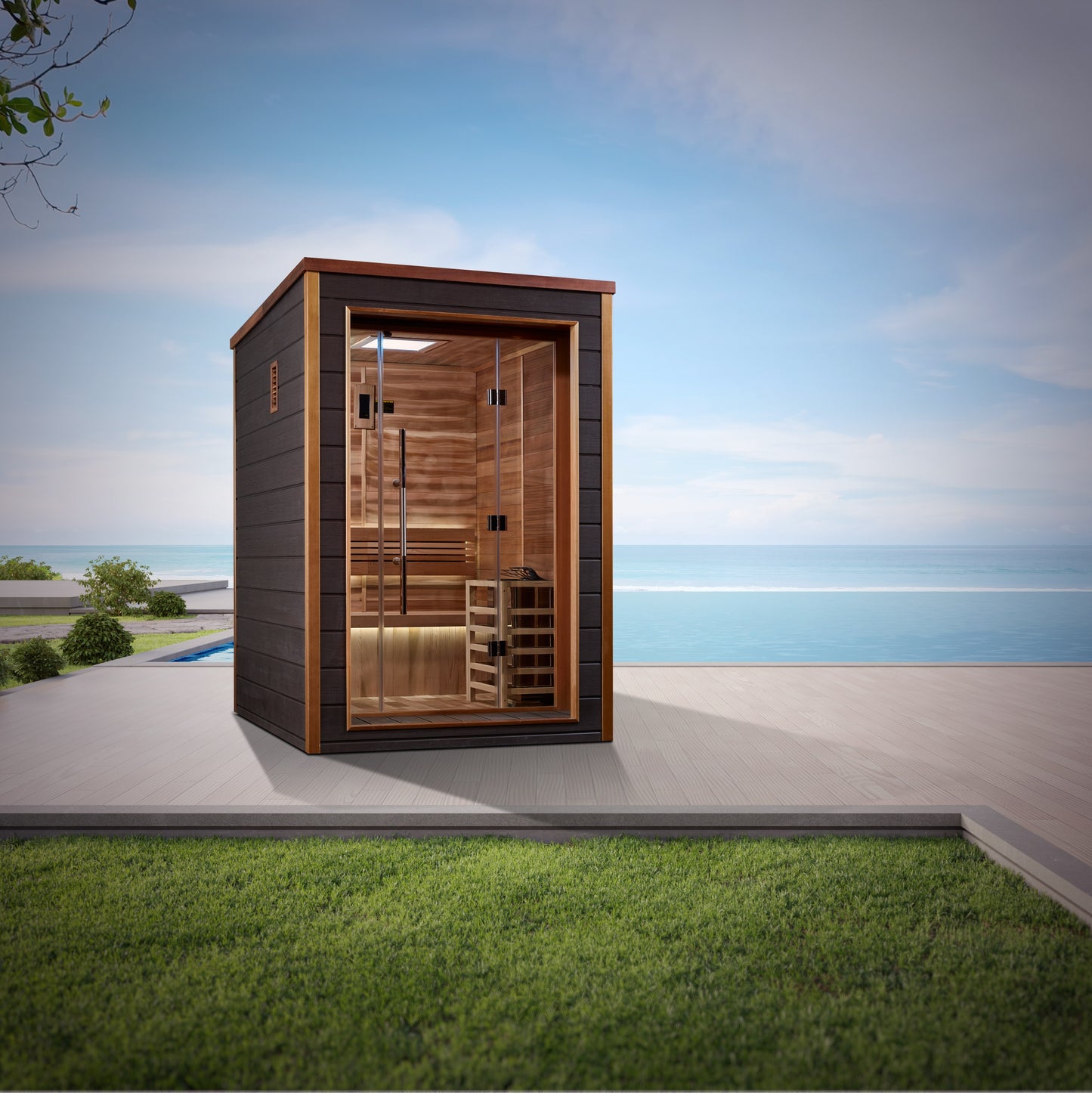 Golden Designs "Narvik" 2 Person Outdoor-Indoor Traditional Sauna (GDI-8202-01)