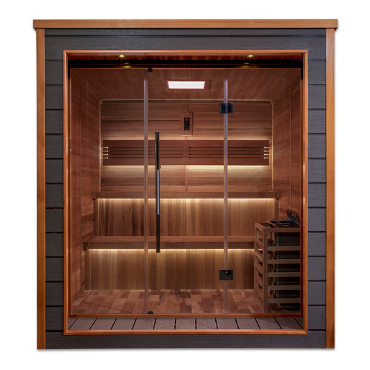 Golden Designs "Bergen" 6 Person Outdoor-Indoor Traditional Sauna (GDI-8206-01)