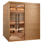 Golden Designs 2025 Toledo GDI-8360-01 6 Per Hybrid Sauna (Indoor). Full Spectrum and Harvia Traditional Stove