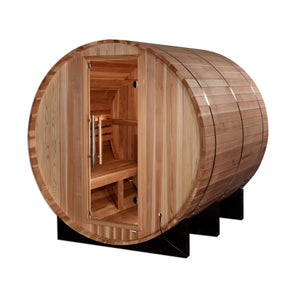 Golden Designs "Arosa" 4 Person Barrel Traditional Sauna -  Pacific Cedar