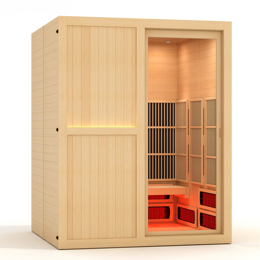 ***New 2026 Model*** YOGA1 3 Person Full Spectrum Near Zero EMF FAR IR Sauna (MX-8166-03)