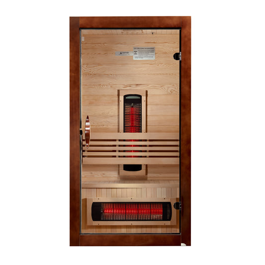 ***New 2026 Model*** Dynamic Santorini 1-2 Person Full Spectrum Near Zero EMF FAR IR Sauna (DYN-6009-03 FS)