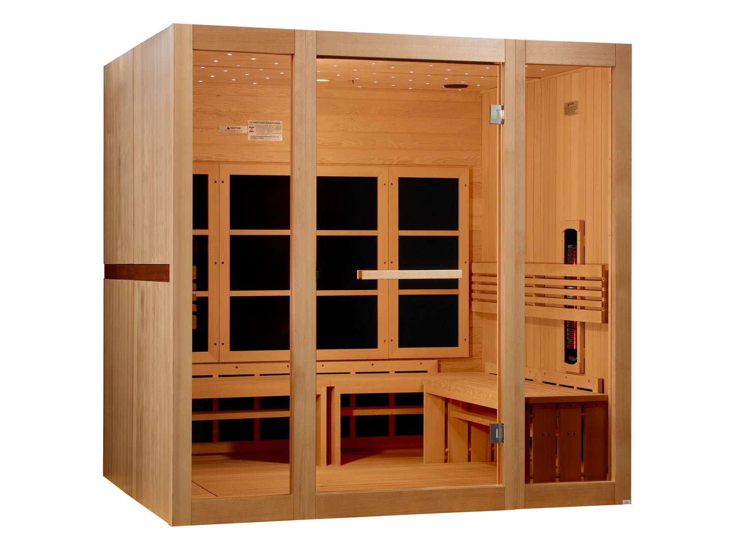***New 2026 Model*** Golden Designs 8 Person Full Spectrum Near Zero EMF FAR IR Sauna (GDI-6880-03 FS)
