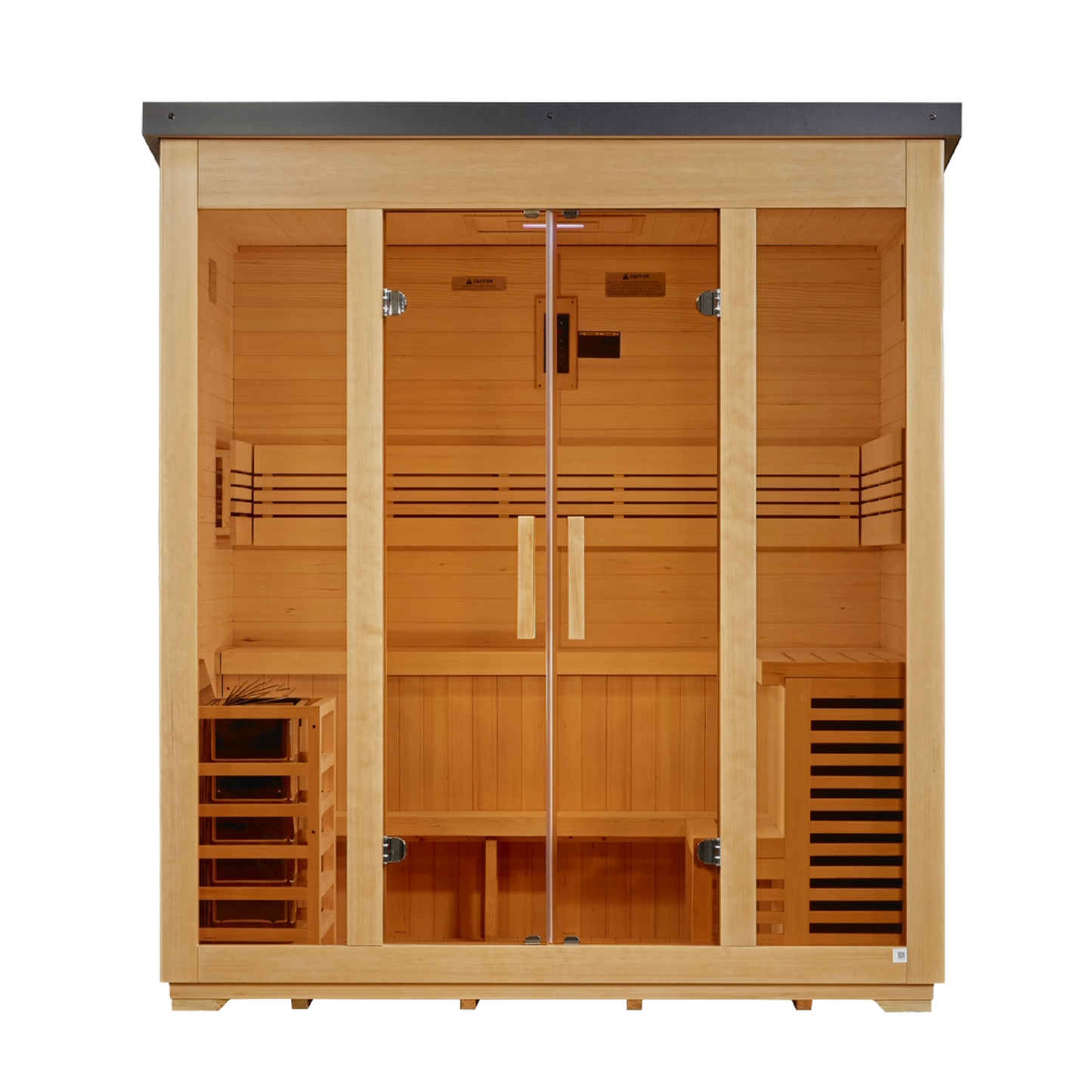 ***New 2026 Model*** Golden Designs "Vorarlberg" 5 Person Traditional Flat Roof Outdoor Sauna (GDI-8005-01)