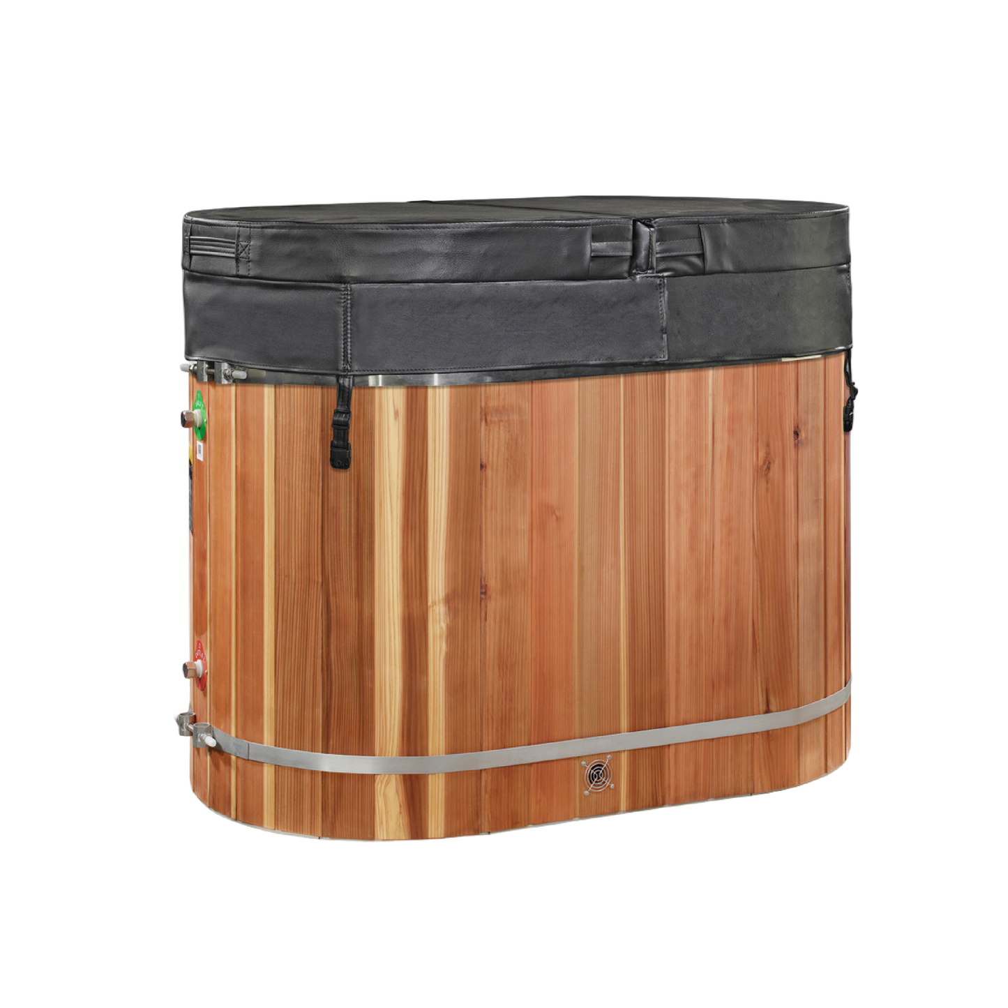 DCT Oval Barrel Tub Cold Plunge (50-P) Pacific Cedar - 3/4 IN-OUT without Motor
