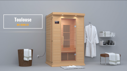 Maxxus 2 Person Near Zero EMF FAR IR Sauna (MX-K206-01-ZF HEM)