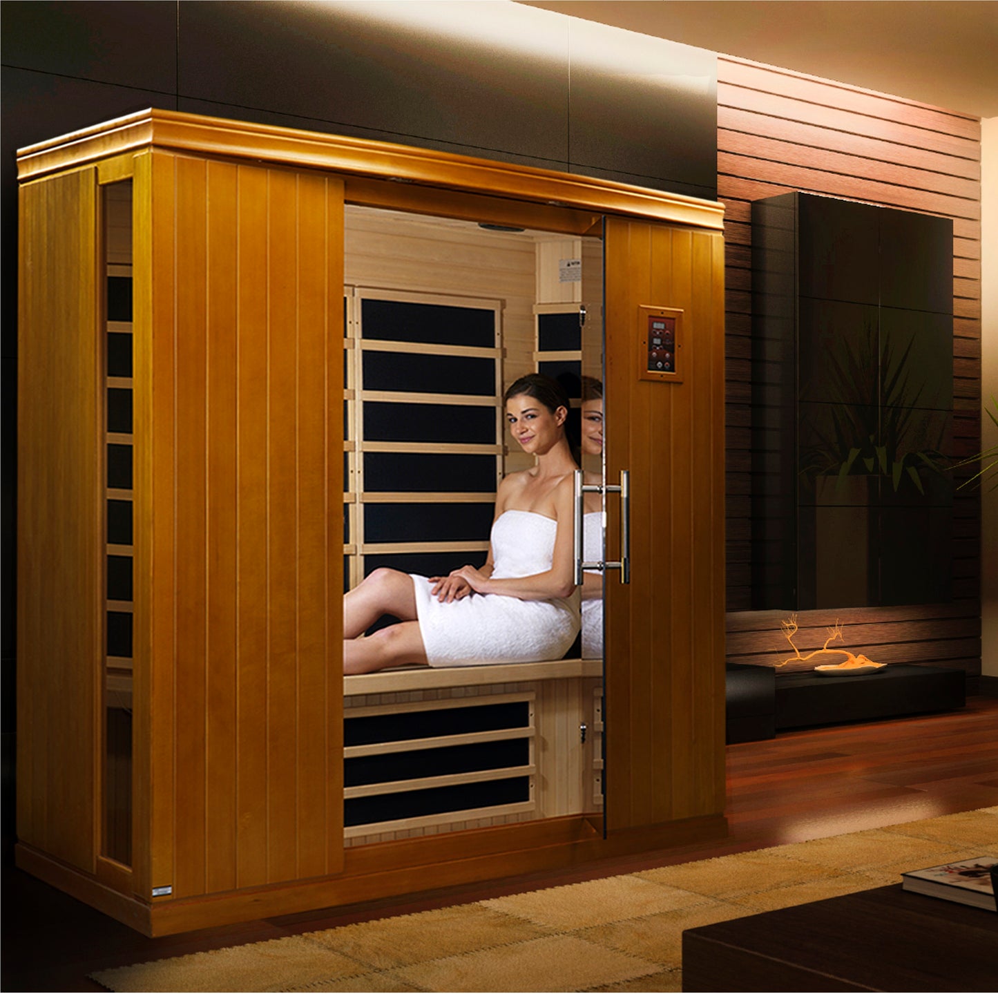 ***Retired in 2020***  Dynamic "Madrid II" 3 Person Low EMF Far IR Sauna (DYN-6310-02)