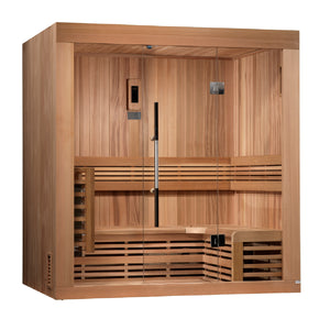 
            
                Load image into Gallery viewer, Golden Designs &amp;quot;Copenhagen Edition&amp;quot; 3 Person Traditional Steam Sauna - Canadian Red Cedar
            
        