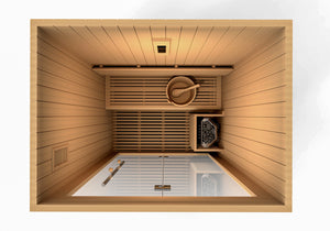 Golden Designs "Sundsvall Edition" 2 Person Traditional Steam Sauna - Canadian Red Cedar
