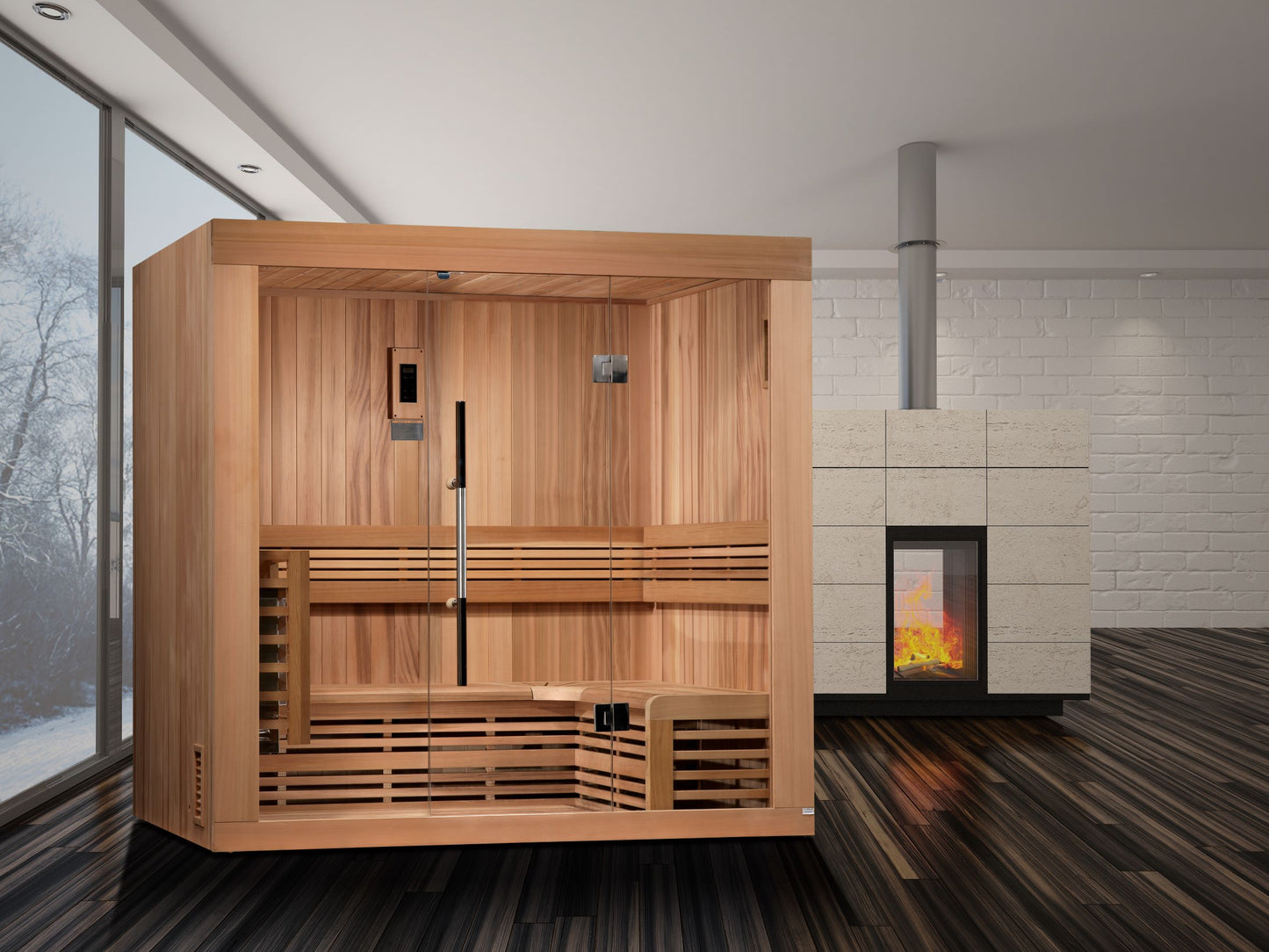 ***Retired in 2024***  Golden Designs "Copenhagen" 3 Person Traditional Sauna (GDI-7389-01)