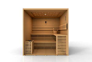 
            
                Load image into Gallery viewer, Golden Designs &amp;quot;Osla Edition&amp;quot; 6 Person Traditional Steam Sauna - Canadian Red Cedar
            
        