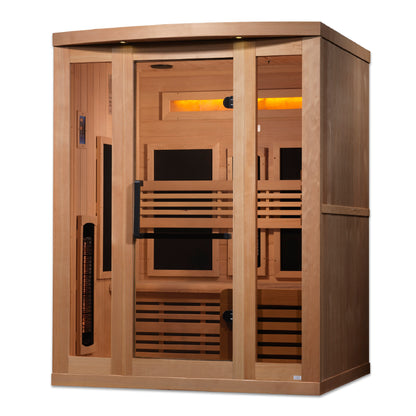 Golden Designs "Reserve Edition" 3 Person Near Zero EMF Full Spectrum with Himalayan Salt Bar (GDI-8230-01)
