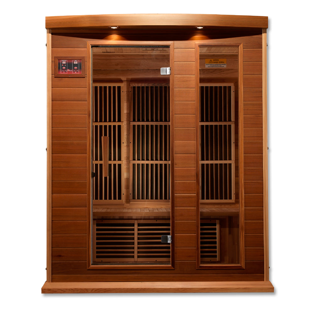 
            
                Load image into Gallery viewer, Maxxus &amp;quot;Montilemar Edition&amp;quot; 3 Person Near Zero EMF FAR Infrared Sauna - Canadian Red Cedar
            
        