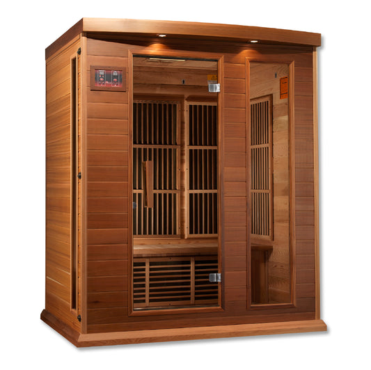 Maxxus "Montilemar" 3 Person Near Zero EMF FAR IR Sauna (MX-K306-01-ZF CED)