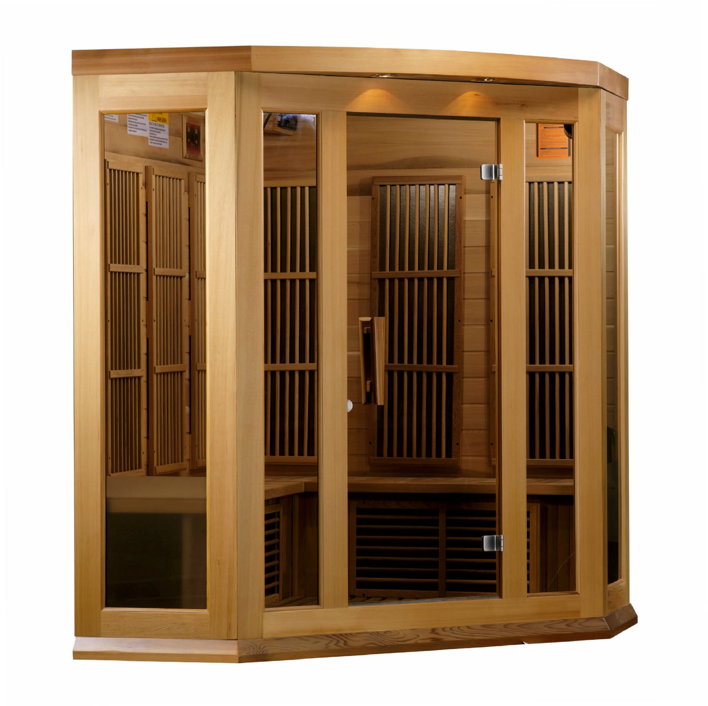 Maxxus "Avignon" 3 Person Corner Near Zero EMF FAR IR Sauna (MX-K356-01-ZF CED)