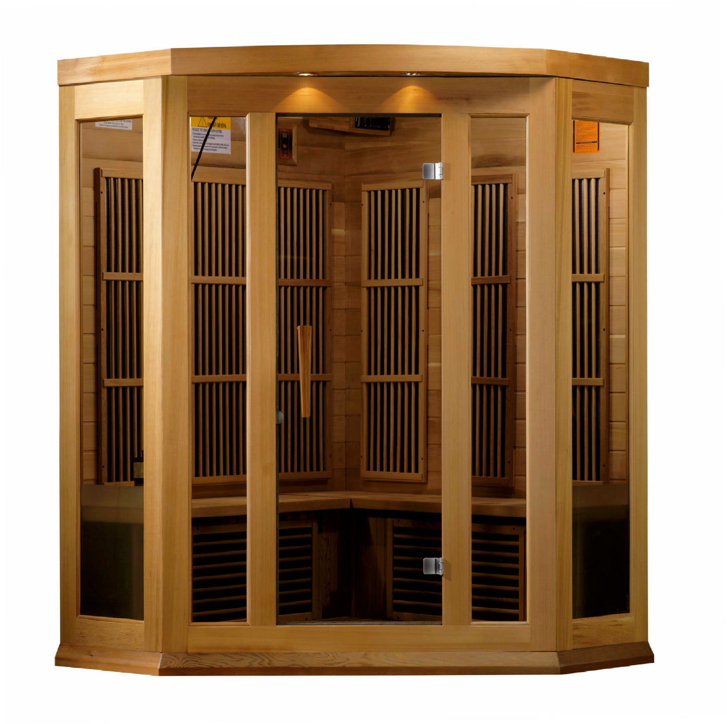 Maxxus "Avignon" 3 Person Corner Near Zero EMF FAR IR Sauna (MX-K356-01-ZF CED)