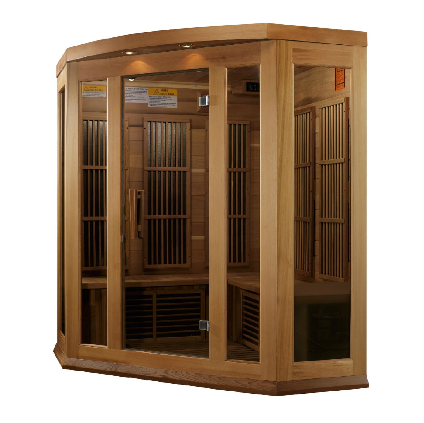 Maxxus "Avignon" 3 Person Corner Near Zero EMF FAR IR Sauna (MX-K356-01-ZF CED)