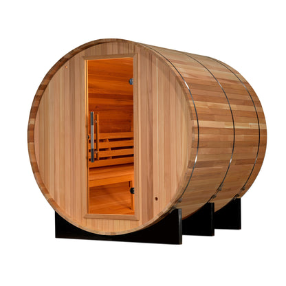 ***Retired in 2025*** 2022 Golden Designs "Uppsala" 4 Person Barrel Traditional Steam Sauna (GDI-SJ-2004-CED)